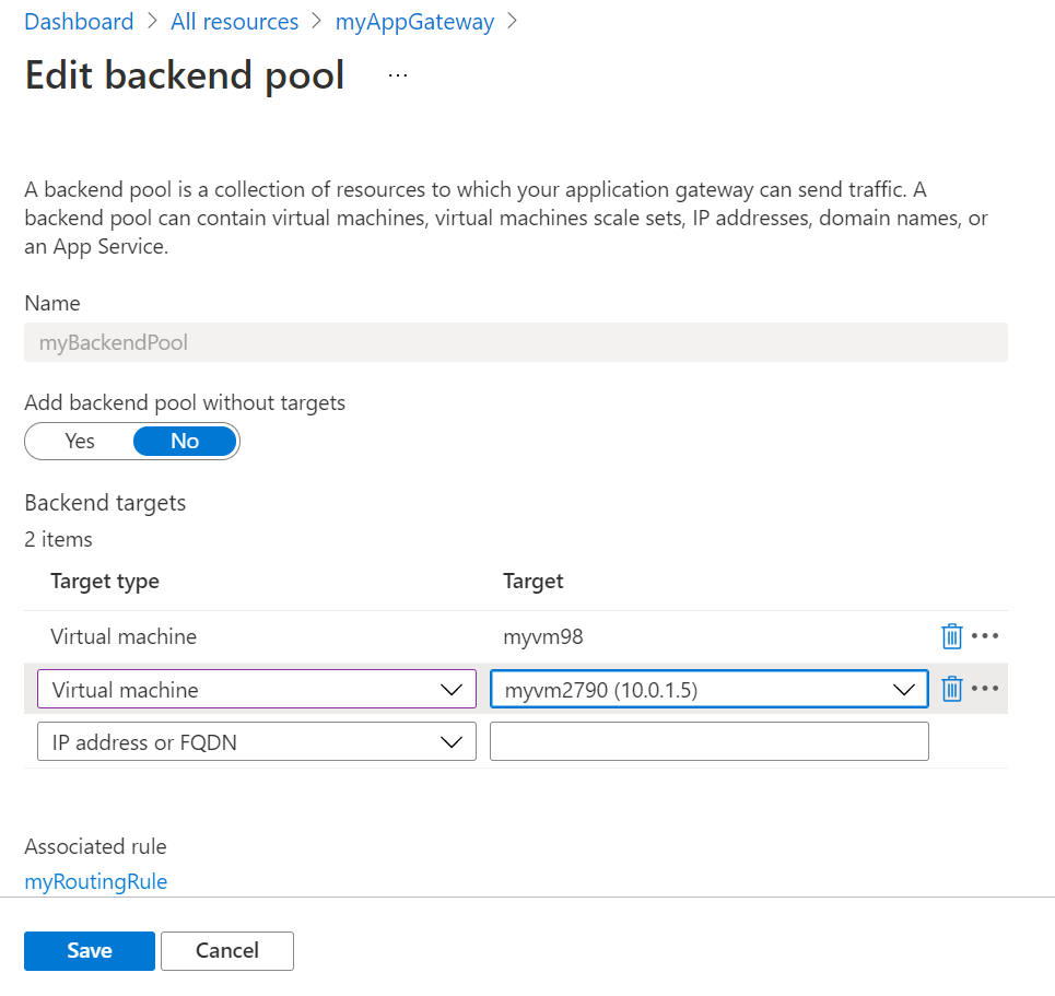 Incorporación de servidores back-end