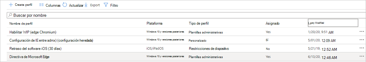 Seleccione Grupos de directivas de Microsoft Edge para incluir