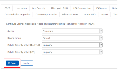 Guardar configuración de Sophos