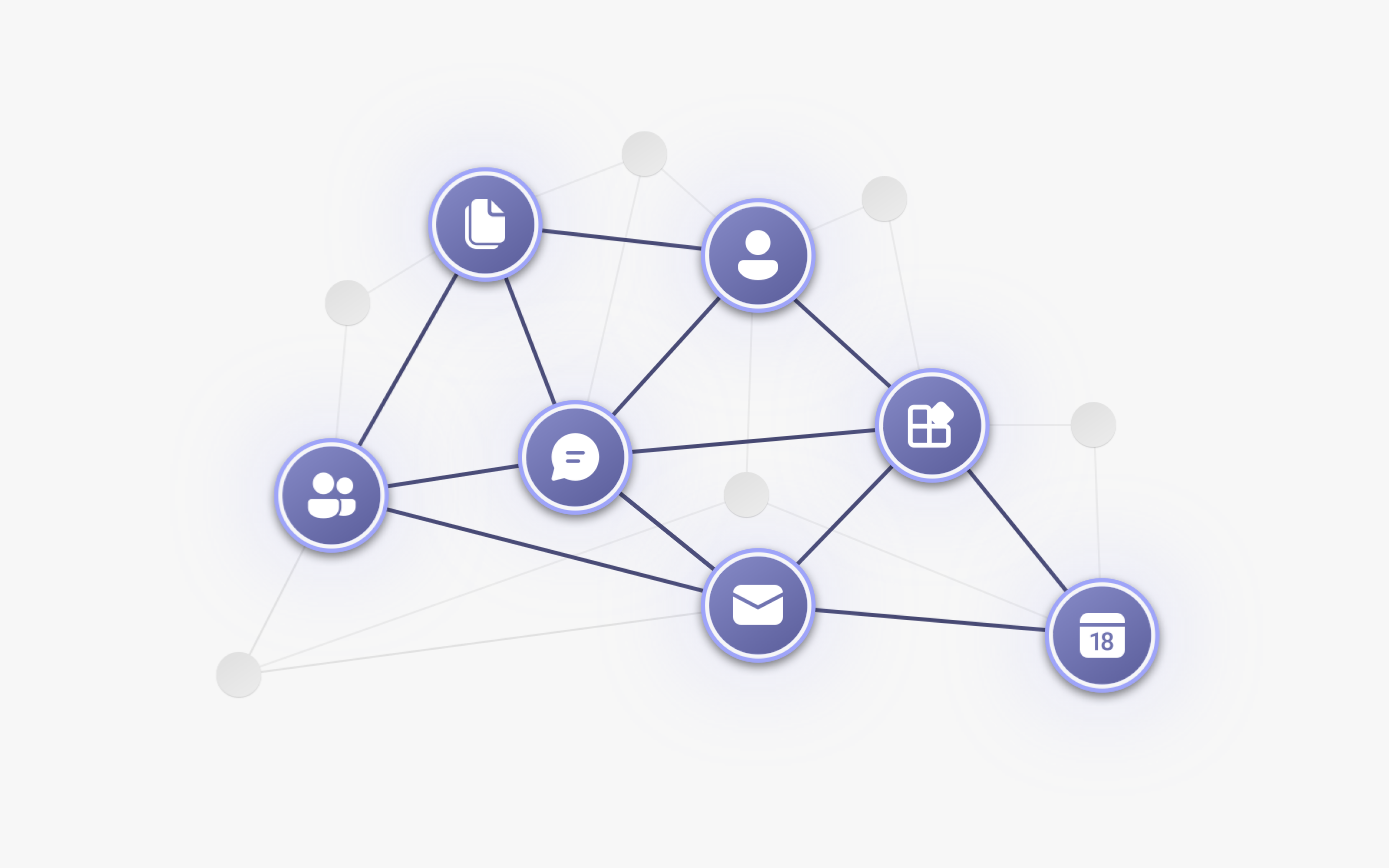 Representación conceptual de la API de Microsoft Graph para Teams.