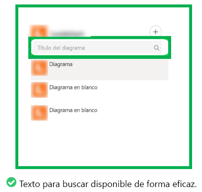 El gráfico muestra un ejemplo de una extensión de mensaje con texto de ayuda para que los usuarios busquen de forma eficaz.