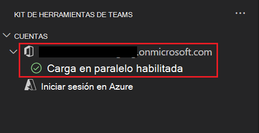 Captura de pantalla que muestra dónde iniciar sesión en Microsoft 365 y Azure.