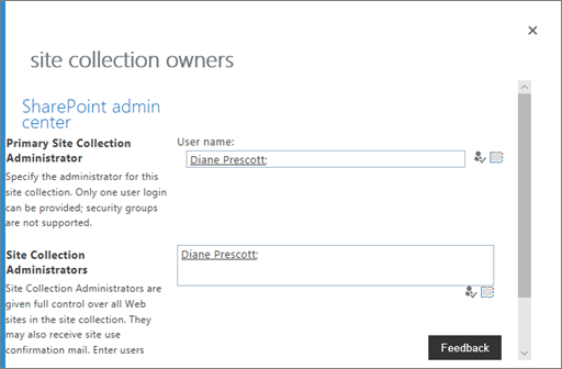 Administrar los propietarios de un OneDrive