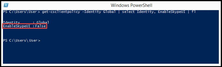 PowerShell: SkypeUIDisabled.