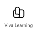 Captura de pantalla del icono de tarjeta de Viva Learning en el cuadro de herramientas del panel.