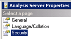 Configuración de seguridad de una