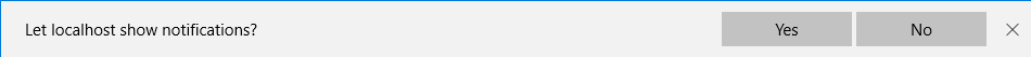 Permission dialog for enabling notifications