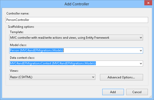 Adición de una actualización del controlador