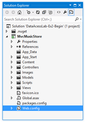 Ubicación del archivo Web.config