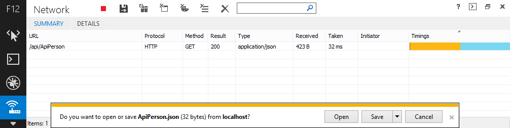 Retrieving person data through Web API