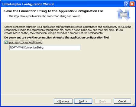 Guardar la cadena de conexión en Web.config