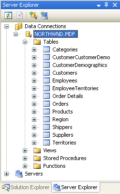 Agregar una conexión a la base de datos Northwind del servidor de bases de datos