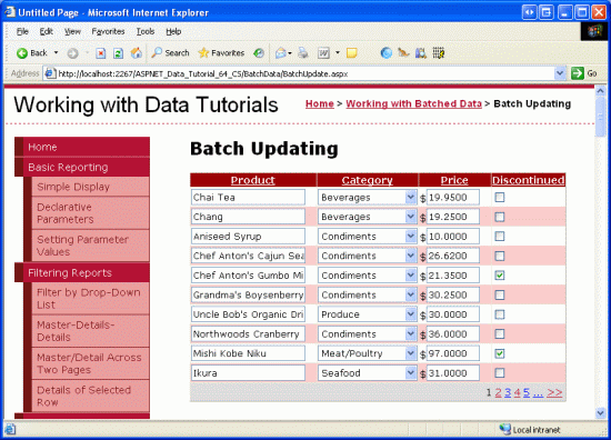 Todas las filas de GridView son editables