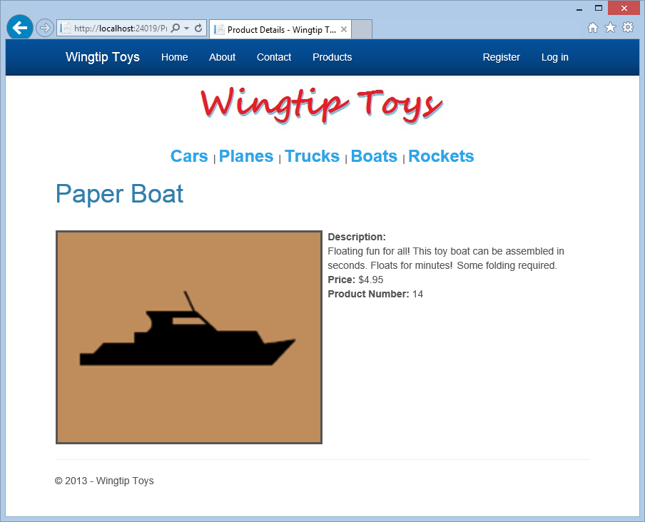 Wingtip Toys - Detalles del producto