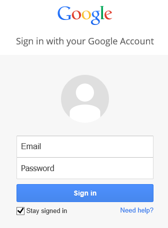 Google sign in