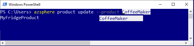 Productos de autocompletar de PowerShell