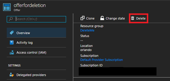 Eliminación de suscripciones en el portal de administración de Azure Stack Hub