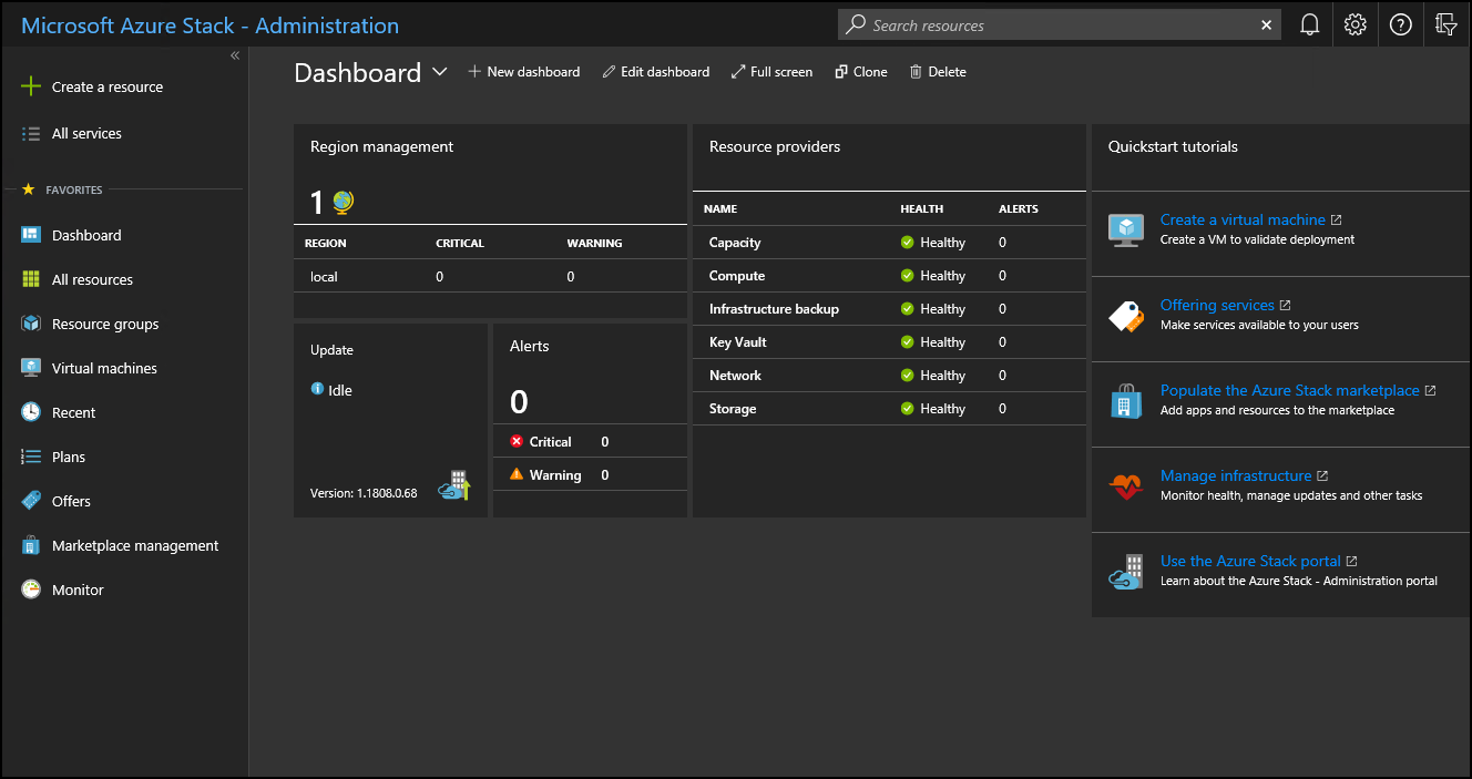 Portal de administración de Azure Stack Hub