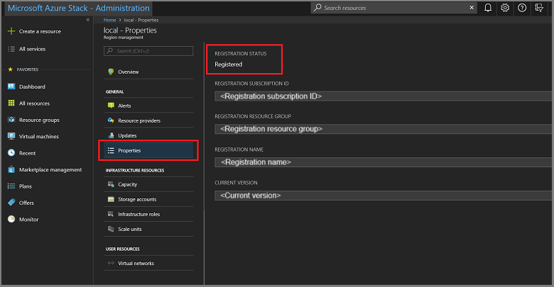 Icono de administración de regiones en el portal del administrador de Azure Stack Hub