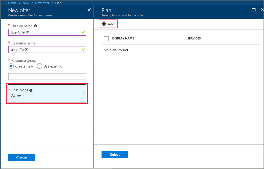 Incorporación de un plan en el portal de administración de Azure Stack Hub