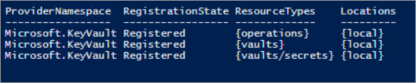 Estado de registro de almacén de claves en Powershell