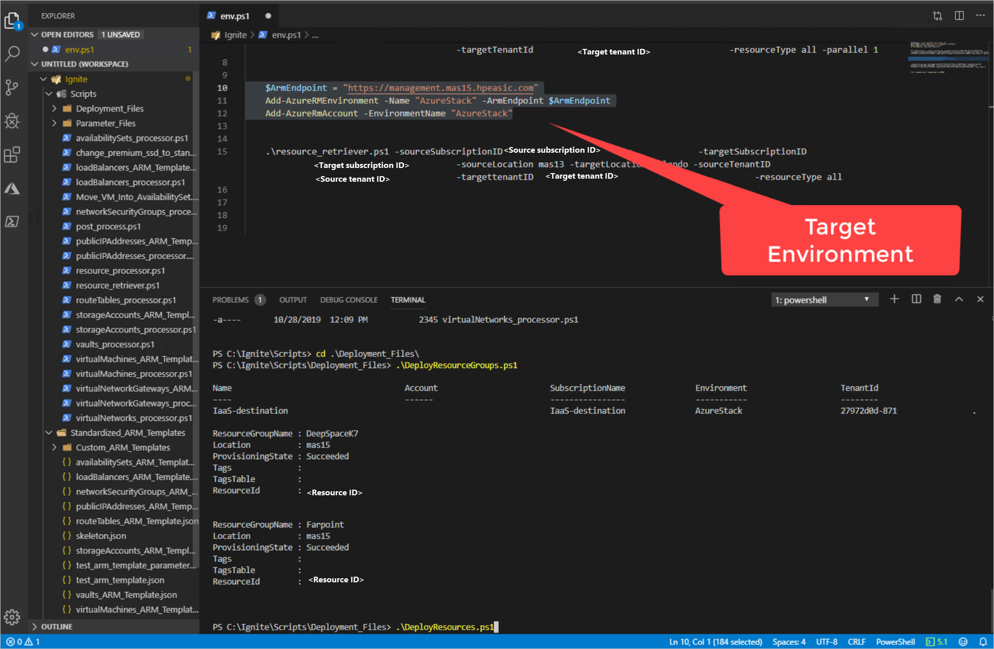 Configuración e inicio de la implementación