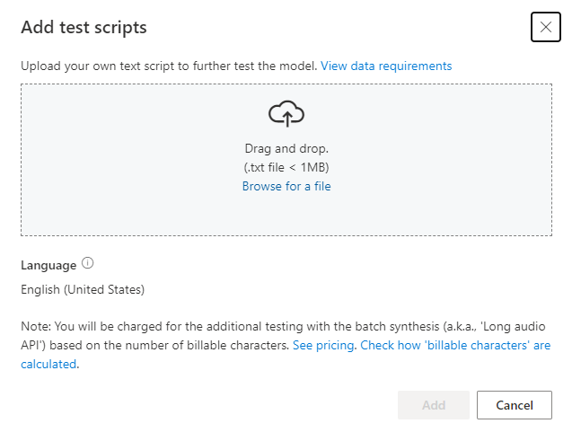 Instantánea de Cargar scripts de prueba del modelo.