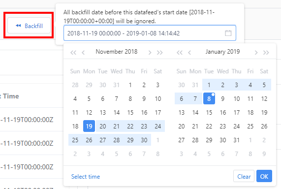 Reposición de la fuente de distribución de datos