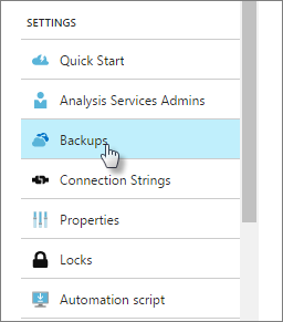 Captura de pantalla que muestra copias de seguridad en configuración.