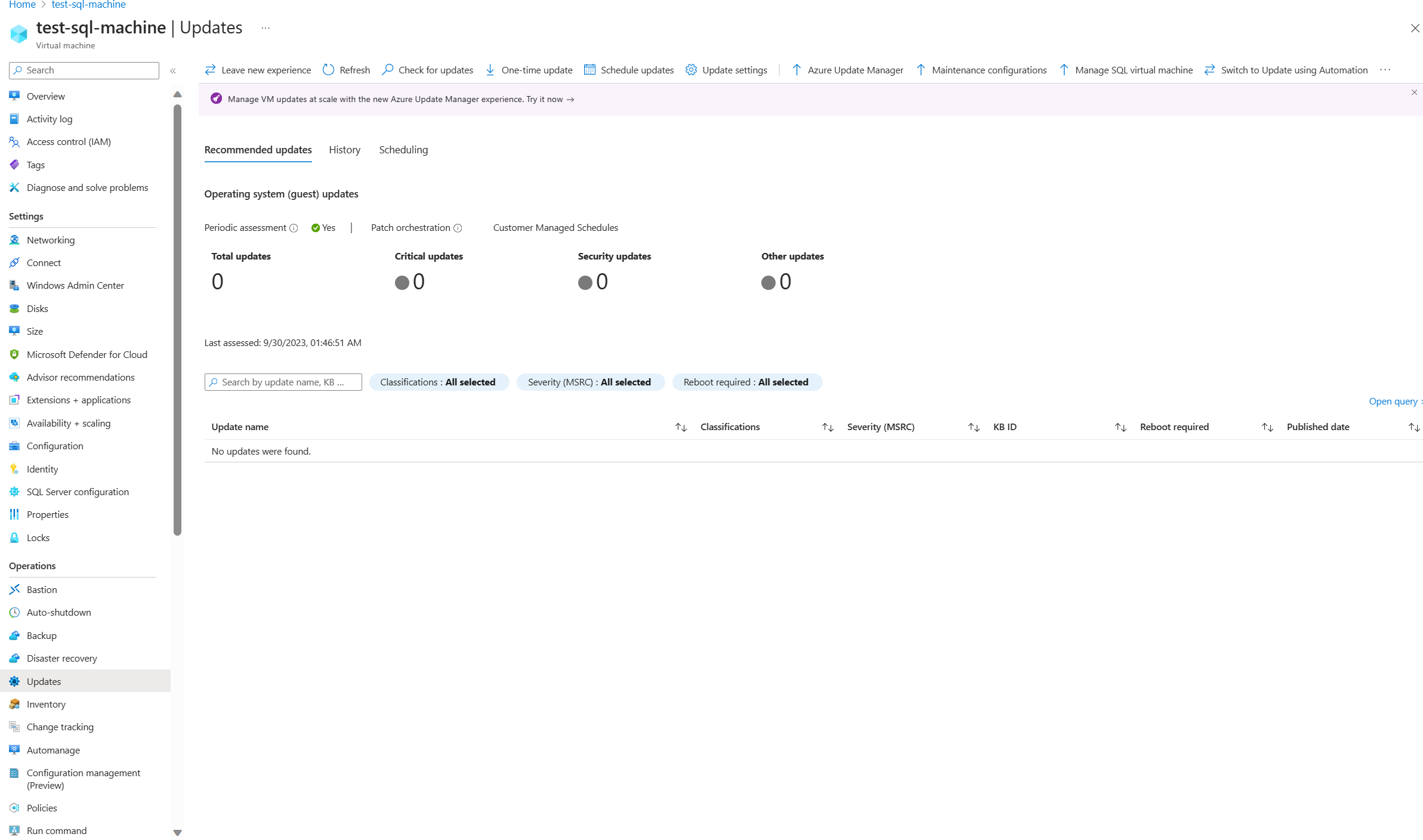 Seleccionar Guest + host updates (Actualizaciones de invitado y host) en el panel izquierdo