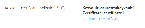 Mostrar certificado seleccionado Microsoft.KeyVault.KeyVaultCertificateSelector