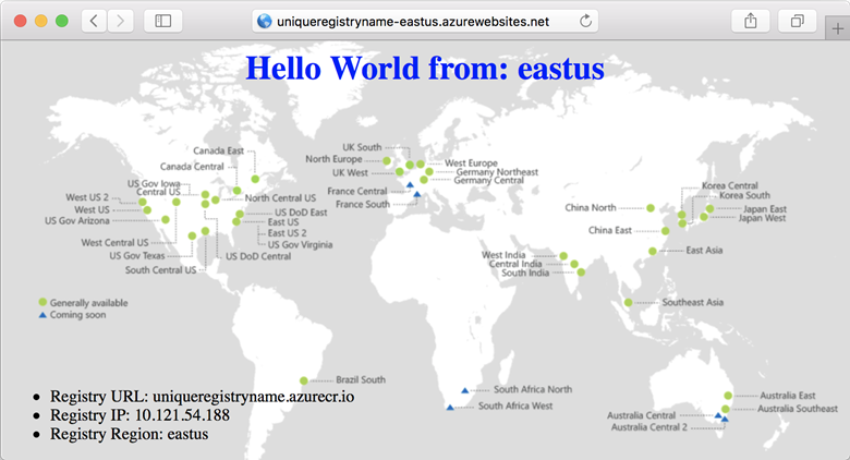 Visualización de la aplicación web implementada en un explorador