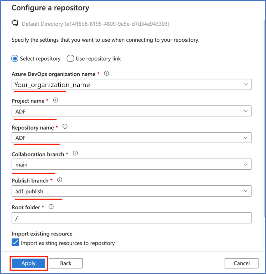 Muestra el cuadro de diálogo de configuración del repositorio.