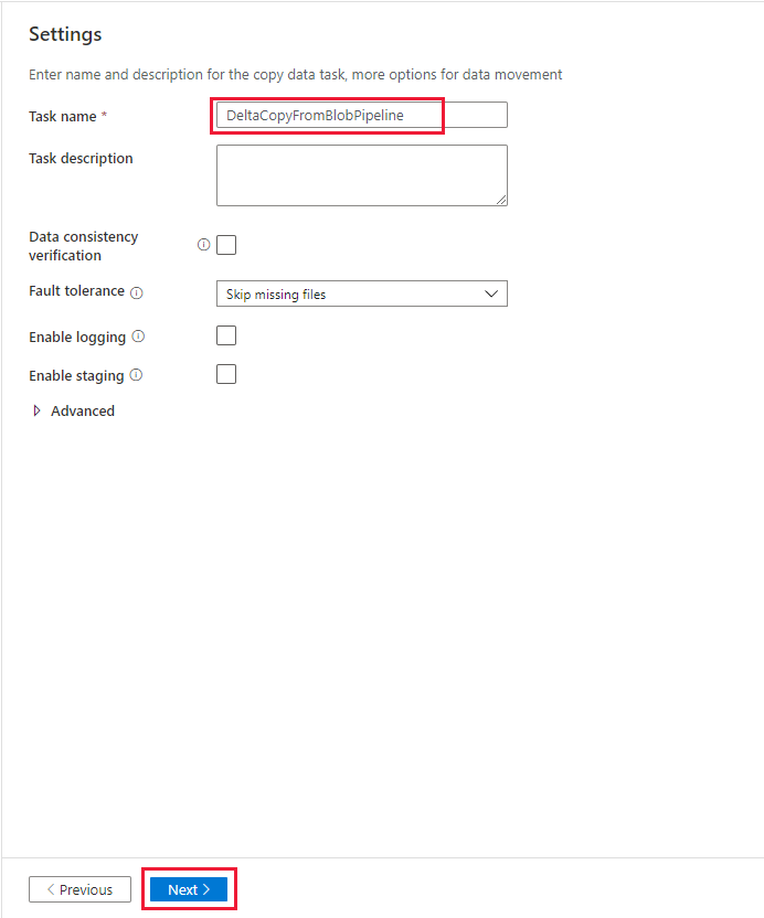 Captura de pantalla que muestra la configuración de la página Configuración.