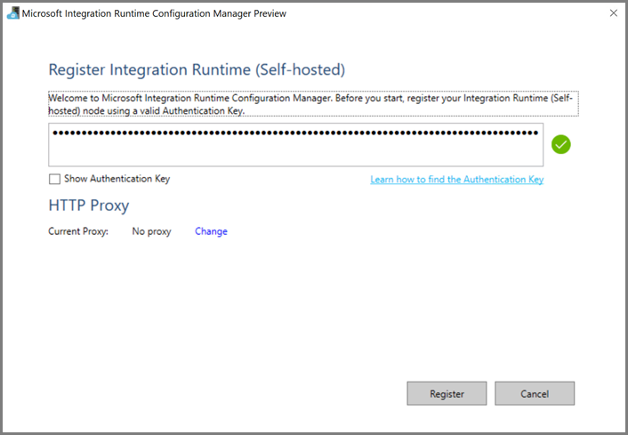 Registro de Integration Runtime