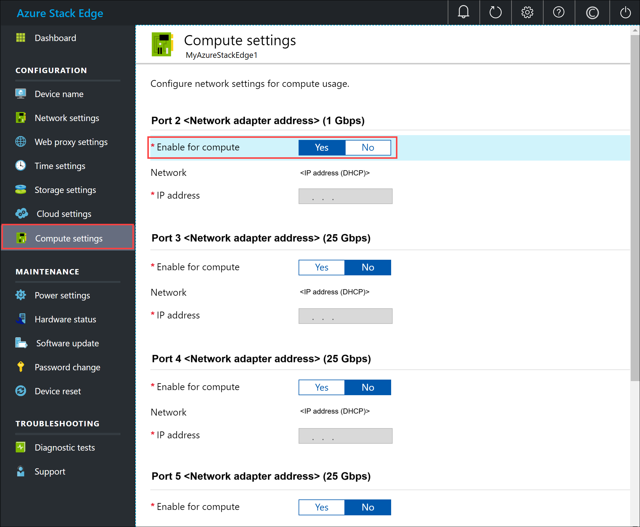 Enable compute settings 1