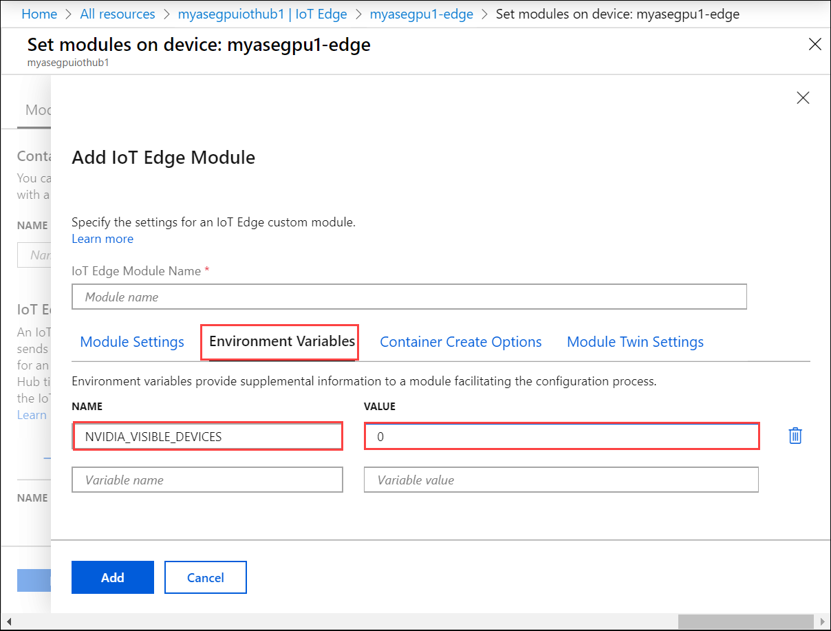 Configuración del módulo para usar la GPU 11