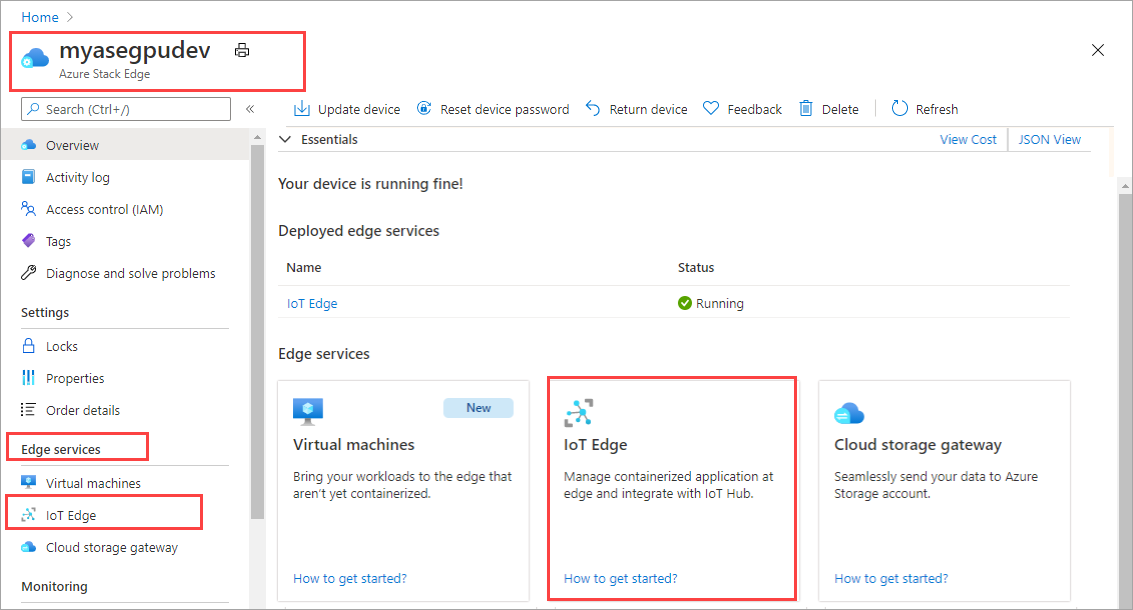 Vista de la configuración de proceso