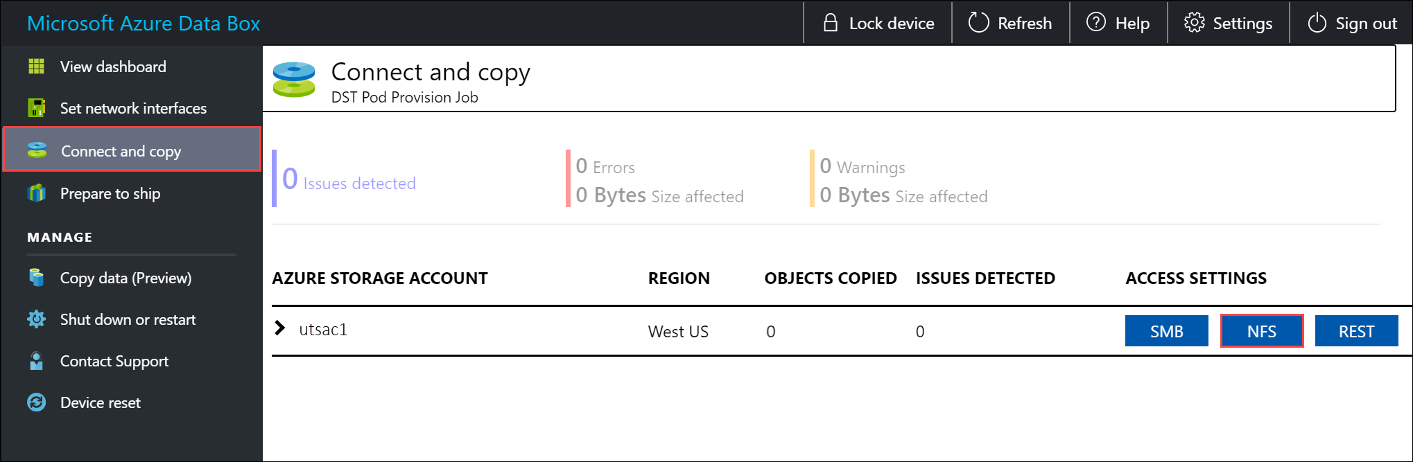 Configuración del acceso de clientes NFS