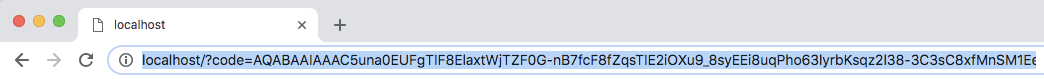 Dirección URL del código de autorización