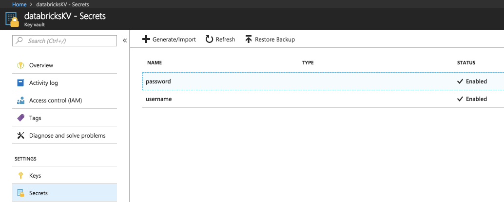 Adición de secretos a Azure Key Vault