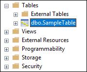 Comprobación de la tabla de ejemplo