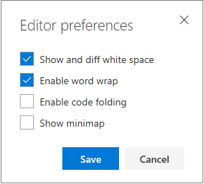 Preferencias del editor