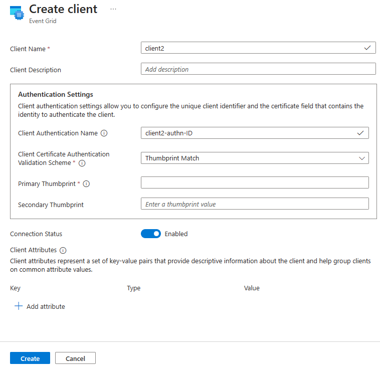 Recorte de pantalla de la configuración del cliente 2.