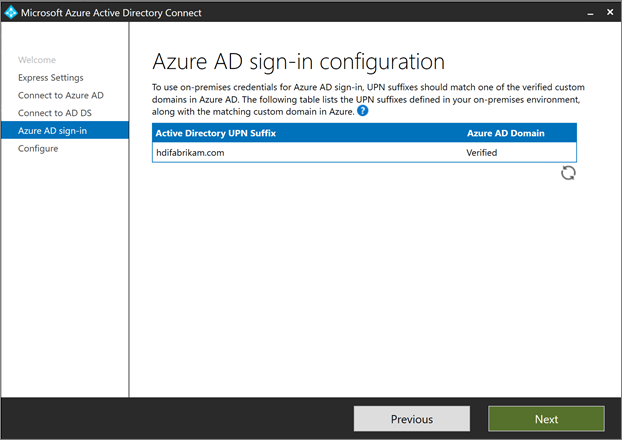 Página de configuración de inicio de sesión de Microsoft Entra.