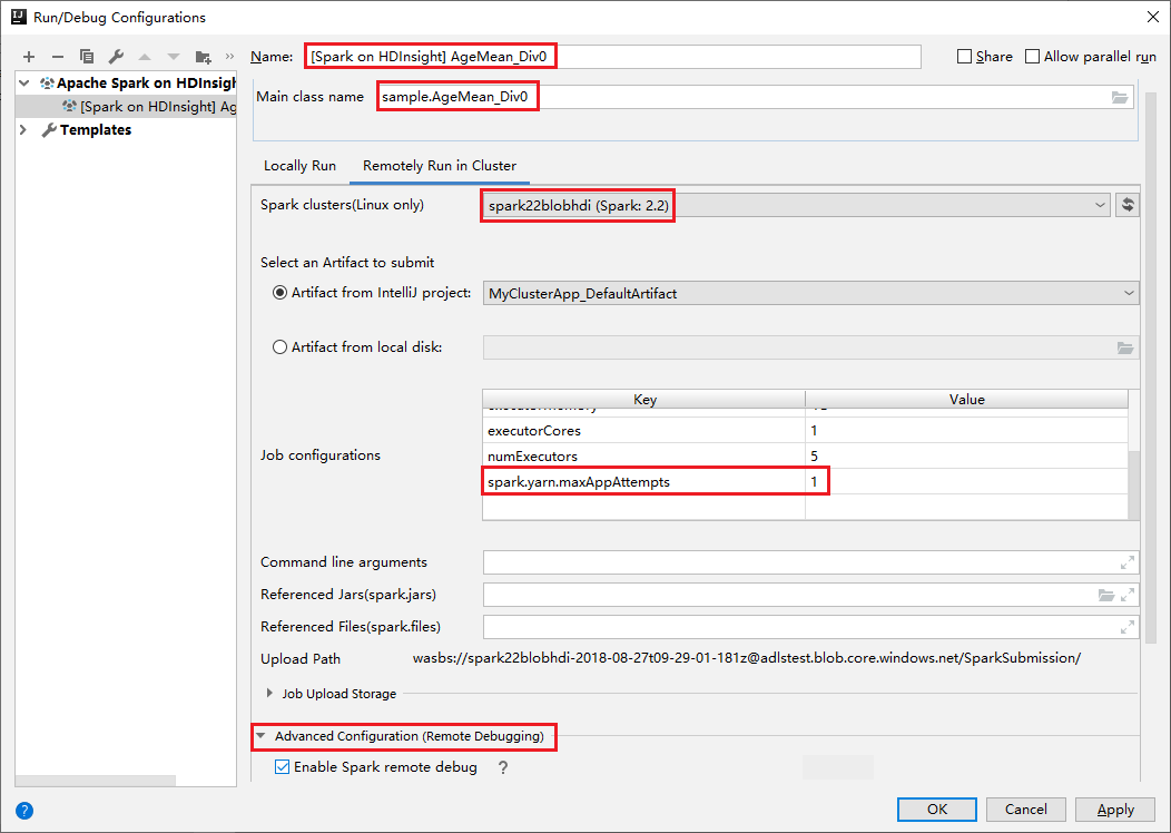 Ejecutar nuevas configuraciones de depuración para IntelliJ.