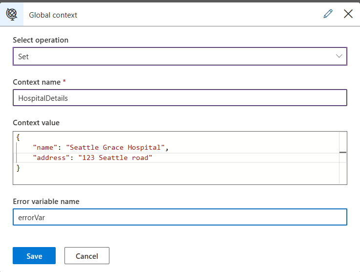 Screenshot of step level FHIR data connection settings on the scenario editor