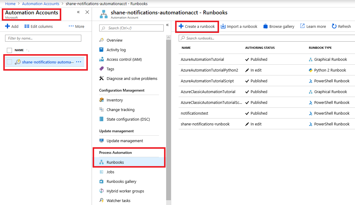 Creación de la UI de un runbook