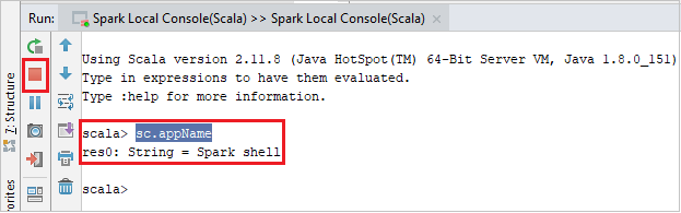 IDEA de IntelliJ: resultado de la consola local