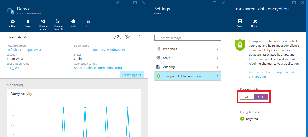 configuración del portal: desactivado